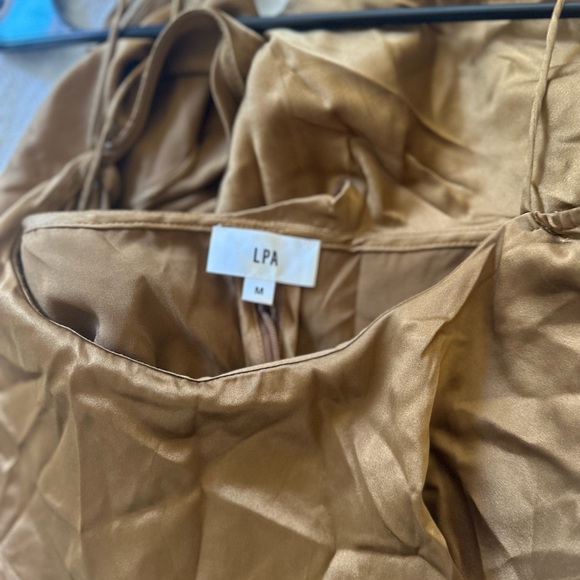 Bronze Silk LPA Ruffle Dress - Picture 3 of 3